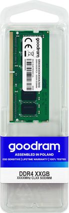 Pamięć RAM GOODRAM DDR4 32GB 2666MHz CL19 SODIMM (GR2666S464L19/32G)
