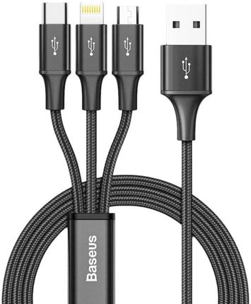 Kabel Baseus 3w1 Lightning USB-C Micro USB 3.5A 