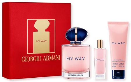 Giorgio Armani My Way Zestaw Woda Perfumowana 90ml + 15ml + balsam do ciała 75ml