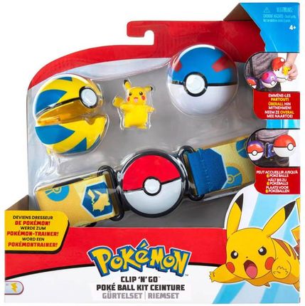 Wicked Cool Toys Pokemon Clip N Go Pas Trenera PokeBall Pikachu