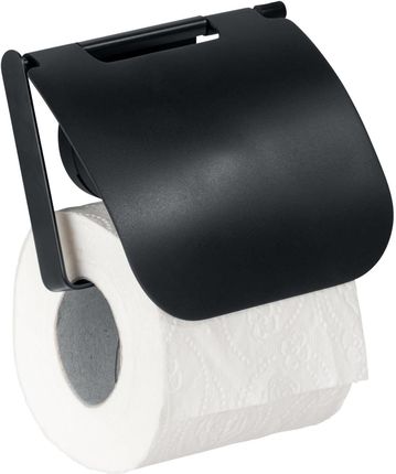 Wenko Uchwyt Na Papier Toaletowy Pavia Static Loc Z Pokrywą Czarny 59529