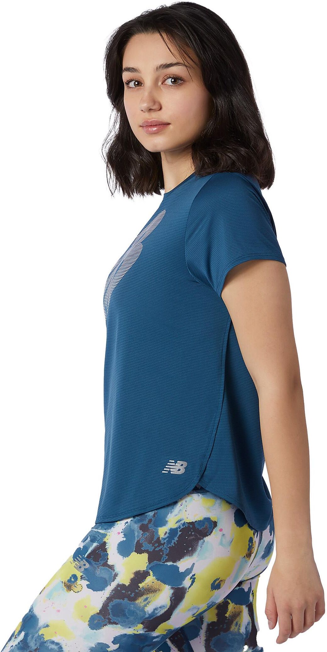 New Balance Printed Accelerate Short Sleeve Women Turkusowy Ceny i