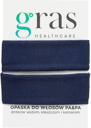 Gras Healthcare - opaska na włosy przeciw kleszczom, komarom i wszom Pa&Pa granatowa