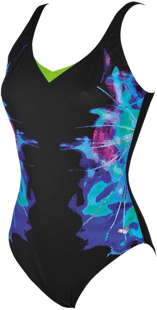 Costume Intero Donna ARENA W Lucent U Back - Tessuto MaxFit, Protezione UV 50+, Reggiseno Interno, Per Nuoto Fitness