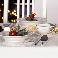 Zdjęcie Ambition Serwis Obiadowy Aura Silver 67 El (45582) - Wleń