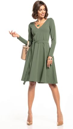 Tessita Rozkloszowana sukienka z kieszeniami Zielony XS