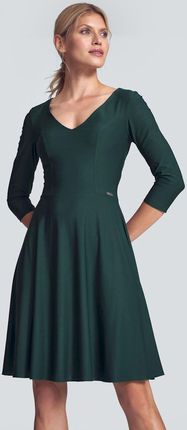Figl Rozkloszowana sukienka modelująca sylwetkę Zielony S