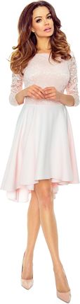 Magazyn Asymetryczna sukienka z koronką na biuście Różowy XL