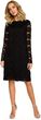 Czarna trapezowa sukienka na pogrzeb z koronki (XL)