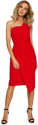 Moe Wyjątkowa sukienka gorsetowa z odkrytymi ramionami Czerwony S