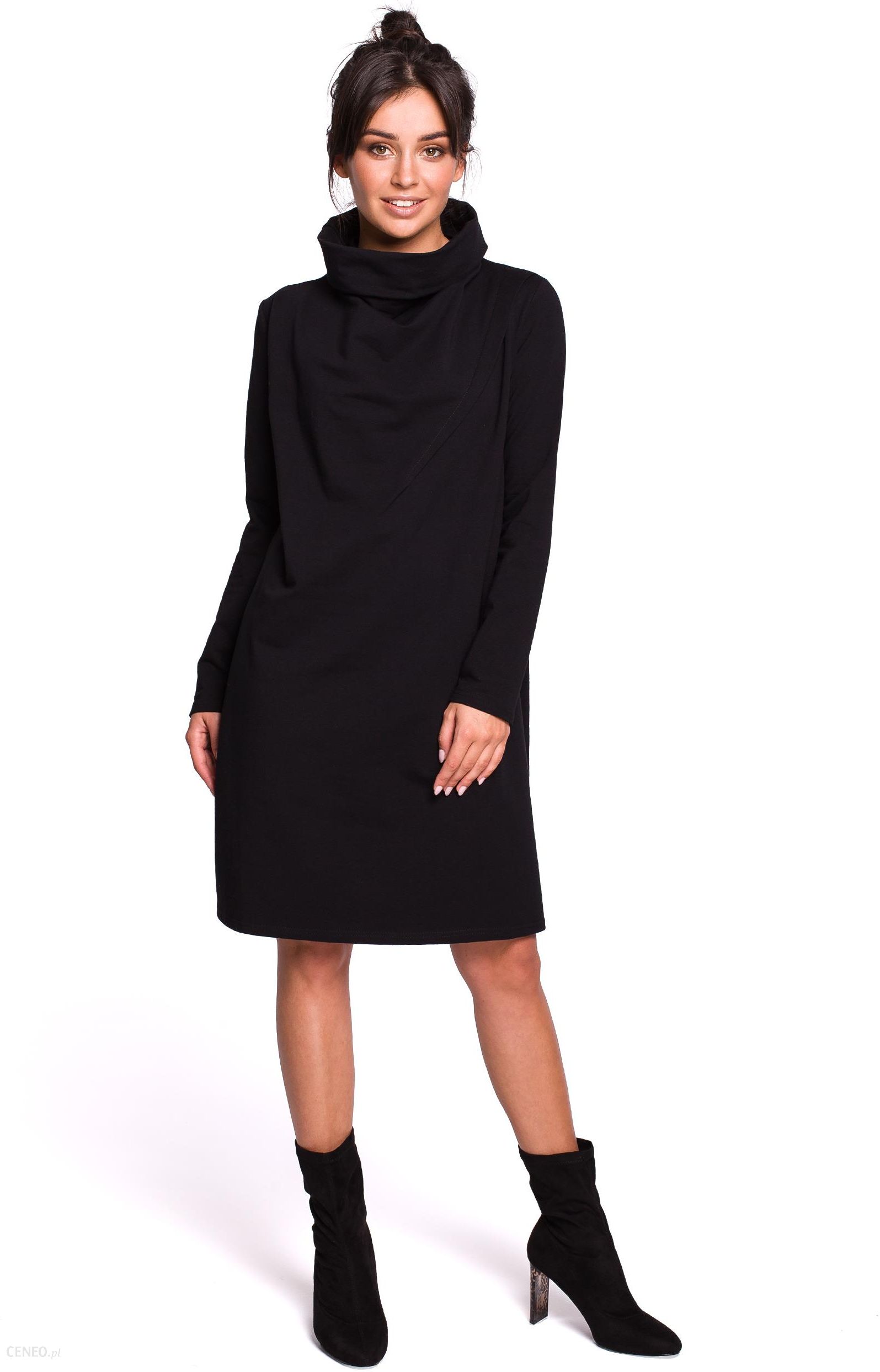 Be Bawełniana sukienka oversize Czarny M - Ceny i opinie 