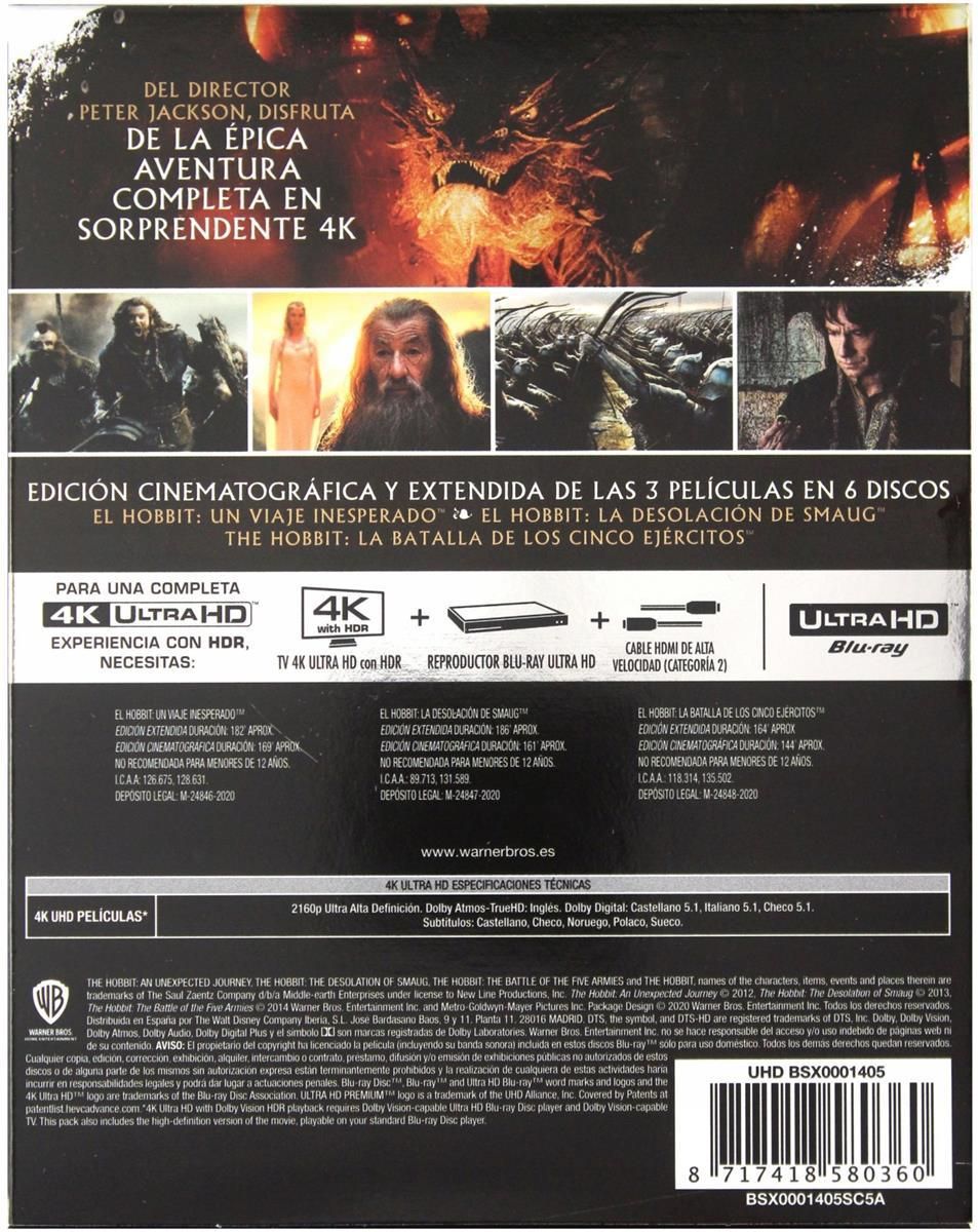 Film Blu Ray Hobbit 1 3 [6 Blu Ray 4k] Trylogia Komplet Z Pl Ceny I