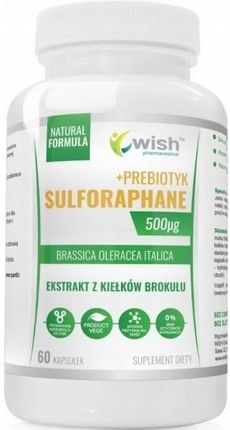 Sulforafan 500µg ekstrakt z kiełków brokułu 60kapsułek Wish Pharmaceutical