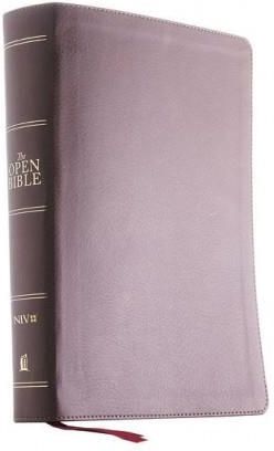 The Niv, Open Bible, Leathersoft, Brown, Thumb Indexed, Red Letter Edition, Comfort Print: Complete Reference System