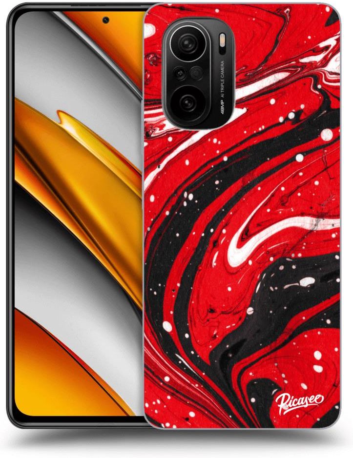 Silikonowe PrzeŹroczyste Etui Na Xiaomi Poco F3 Red Black Etui Na Telefon Ceny I Opinie 6960