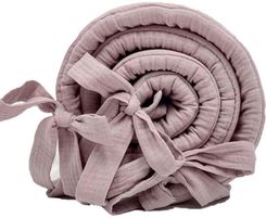 Ochraniacz do łóżeczka muślinowy pudrowy róż - Pościel dziecięca handmade