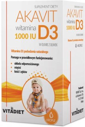 Vitadiet Akavit Witamina D3 1000 Iu 29,4 Ml