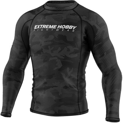 Extreme Hobby Koszulka Sportowa Męska Do Mma Bjj Na Siłownię Z Długim Rękawem Rashguard Havoc t Czarny