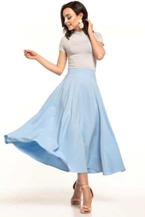 Rozkloszowana spódnica w stylu lat 50-tych (Błękitny, S)