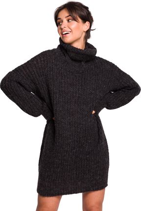 Mięsisty zimowy sweter z wysokim golfem (Antracytowy, L/XL)