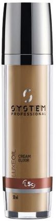 System Professional LuxeOil Cream Elixir wygładzający krem odbudowujący keratynę włosów 50ml