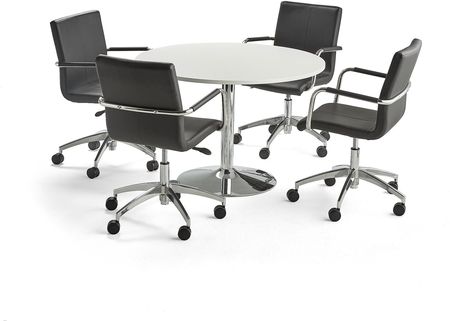 Aj Produkty Zestaw Mebli Lilly + Delta Stół I 4 Krzesła Czarne