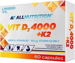 ALLNUTRITION VIT D3 4000 + K2, 60 kapsułek - Pozostałe leki bez recepty