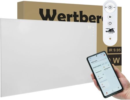 Wertberg IR 9.95 - panel grzewczy 960 W - grzejnik na podczerwień | WiFi + pilot