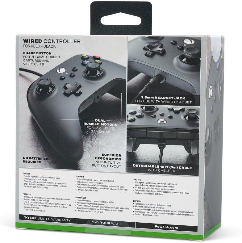 PowerA Xbox Series Pad przewodowy Czarny 1519265-01 - zdjęcie 10 PowerA Xbox Series Pad przewodowy Czarny 1519265-01