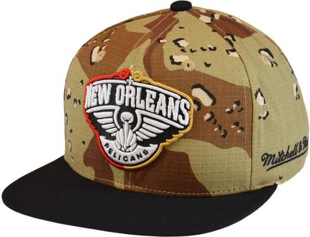 Czapka z daszkiem Mitchell & Ness NBA Choco Camo New Orleans Pelicans