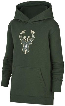 Nike Dzianinowa Bluza Z Kapturem Dla Dużych Dzieci Milwaukee Bucks Nba Zieleń