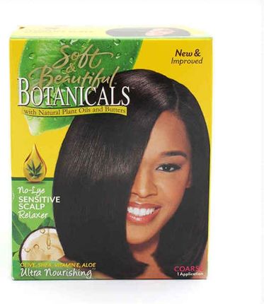 Shine Inline Zabieg do prostowania włosów Soft & Beautiful Botanicals Relaxer Kit Coarse