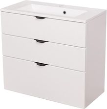 Zdjęcie Biała Szafka Łazienkowa Z Umywalką 80 3 Cm Victa 13116 - Tarczyn