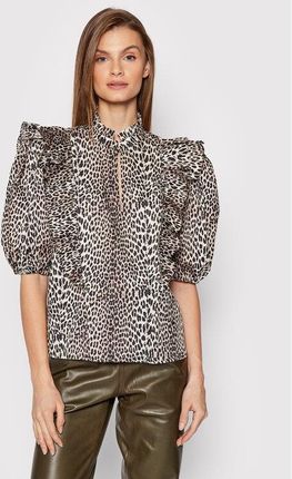 Notes Du Nord Bluzka Blakely 12507 Brązowy Regular Fit
