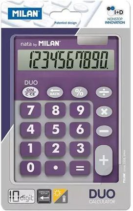 Kalkulator Milan 10 Pozycyjny Touch Duo Duże Klawisze Fiolet