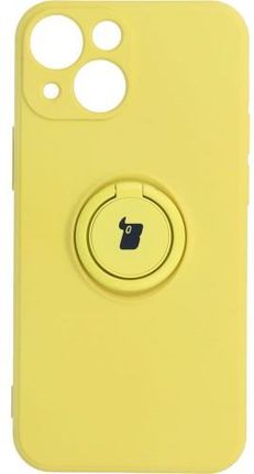 Bizon Etui Case Silicone Ring iPhone 13 Mini żółte