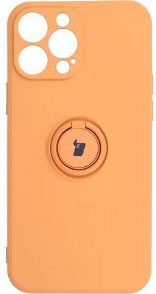 Bizon Etui Case Silicone Ring iPhone 13 Pro Max pomarańczowe