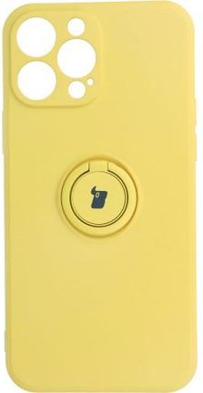 Bizon Etui Case Silicone Ring iPhone 13 Pro Max żółte