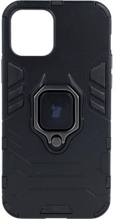 Bizon Etui Case Armor Ring iPhone 12 / 12 Pro Czarny
