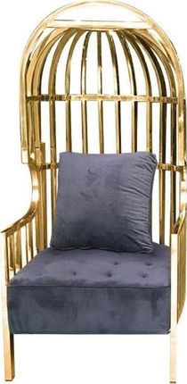King Home Fotel LORD złoty - poduszka czarny velvet
