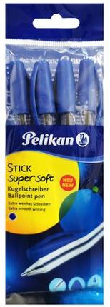 Herlitz Pelikan Długopis Super Soft K86 Niebieski 4szt.