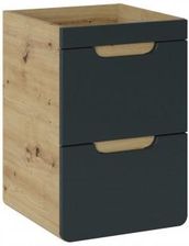 Comad Szafka Pod Umywalkę 40Cm Z Szufladami Czarny Dąb Naturalny Aruba 14211