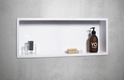 Polysan Półka 80X26X11Cm Wpuszczana Do Płytek Marmur Biała Inserta 21475
