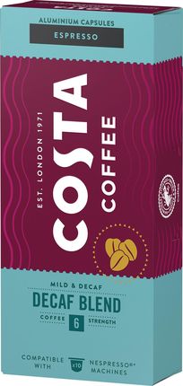 Costa Coffee The Decaf Blend kawa w kapsułkach kompatybilna z ekspresami Nespresso 10 szt.
