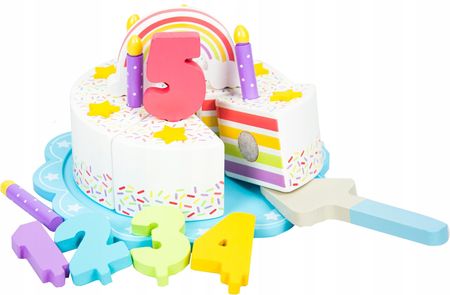 4Iq Drewniany Tort Urodzinowy Dla Dzieci Tęcza Rzep