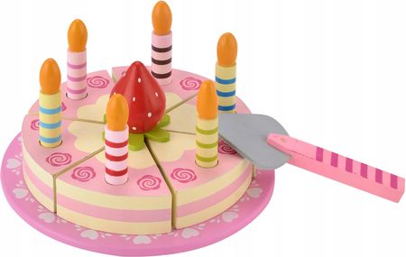 4Iq Drewniany Tort Urodzinowy Dla Dzieci Truskawka