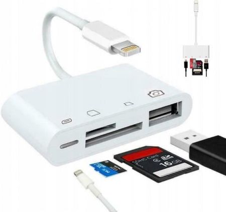 Adapter Czytnik Kart Lightning micro SD USB iPhone