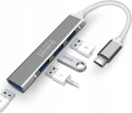 HUB USB-C 4x USB 3.0 ROZGAŁĘŹNIK REPLIKATOR PORTÓW