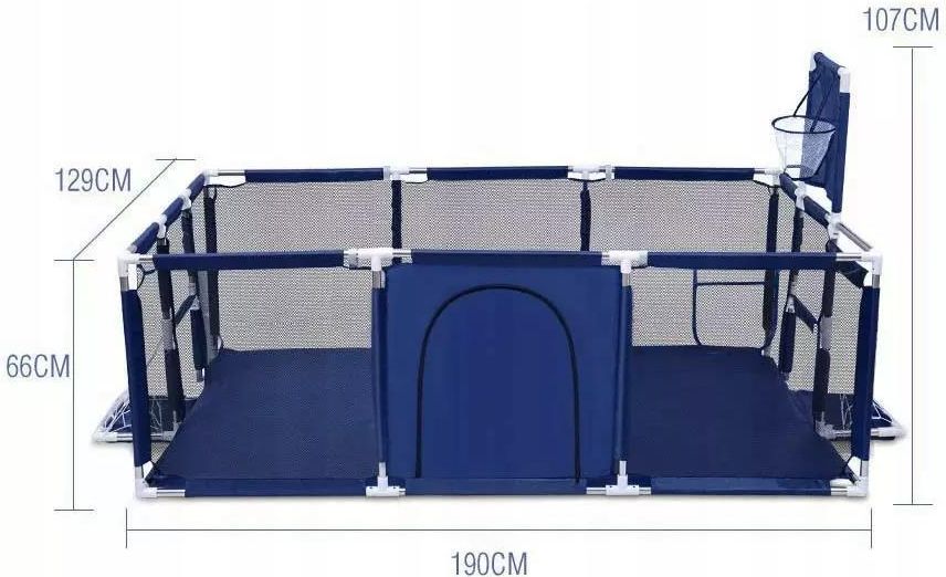 Kocham Zabawki Kojec mega plac zabaw XXXL 235x130x66 - zdjęcie 3 Kocham Zabawki Kojec mega plac zabaw XXXL 235x130x66