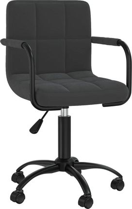 Krzesło Biurowe Vidaxl Obrotowe Czarne Tapicerowane Aksamitem
